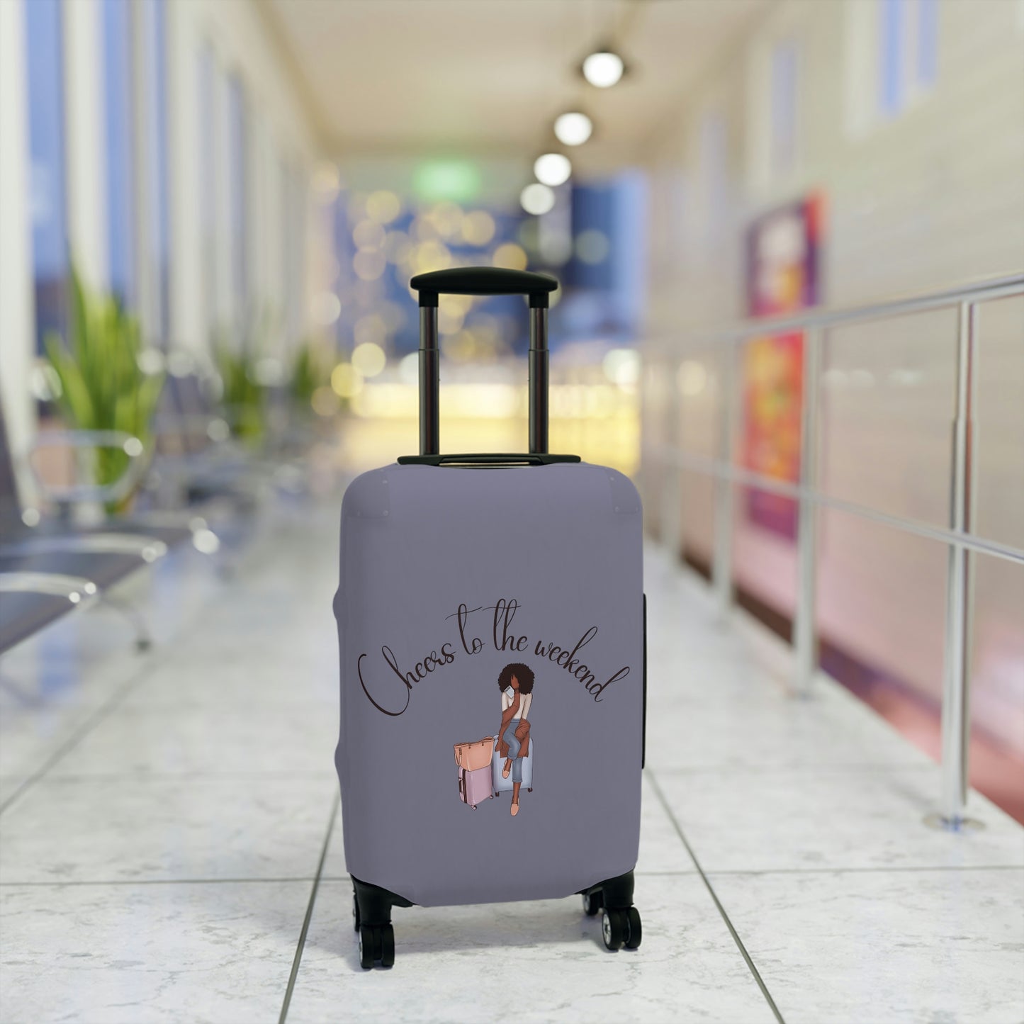 Cheers to the Weekend Luggage Cover